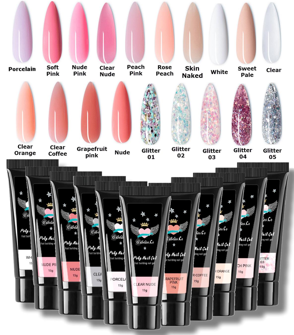 Polygel naglar akrylgel Bygga