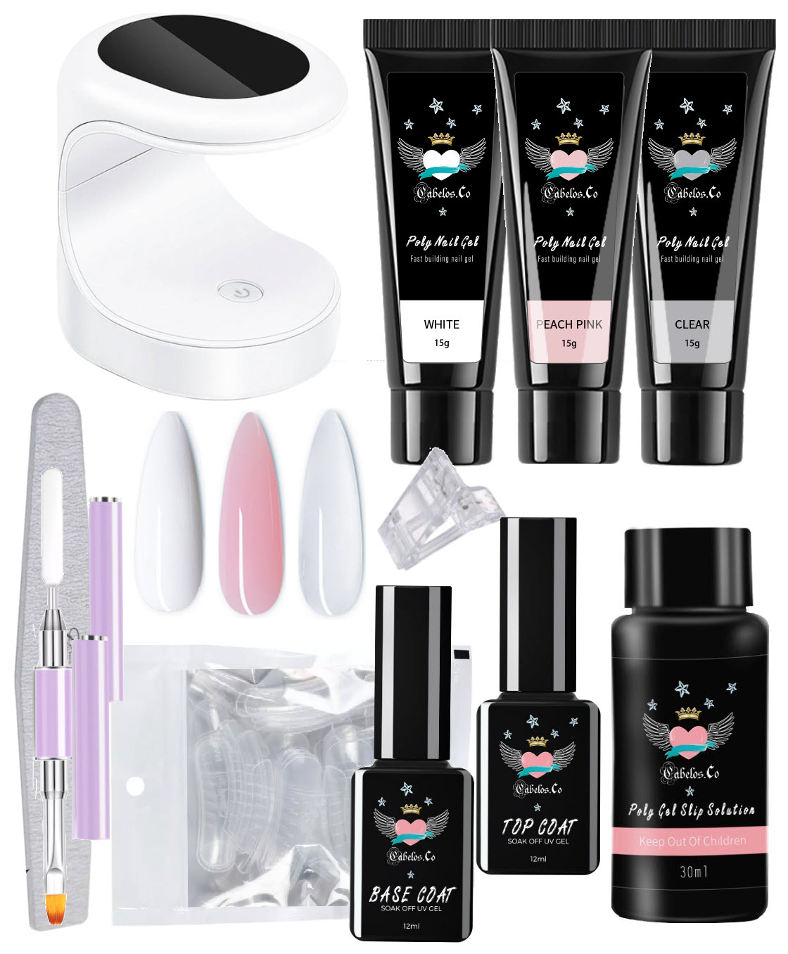 Polygel naglar Startkit cabelos