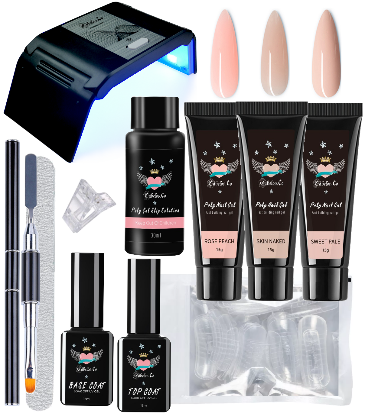 Gelenaglar Hemma Kit med UV lampa